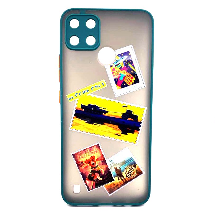 Накладка Totu Gingle Print для Realme C21Y/C25Y 2021 Ukraine Post (Green)-0