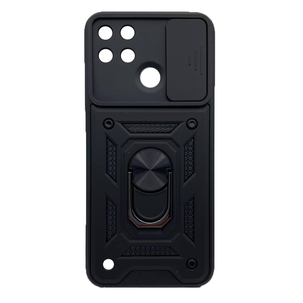 Чохол Camshield з кільцем і захистом камери для Realme C21Y/C25Y Чорний-0