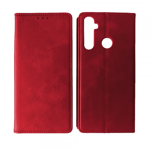 Книжка Black TPU Magnet для Realme С3 червона-0