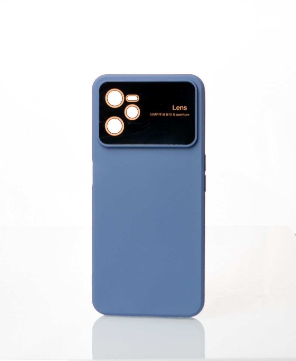 Накладка CAMERA PROTECTION для Realme C35 сіро-синя-0