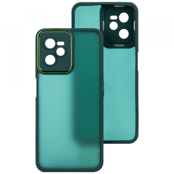 Накладка Luxury Metal Lens для Realme C35/Narzo 50a Prime (Зелена)-0
