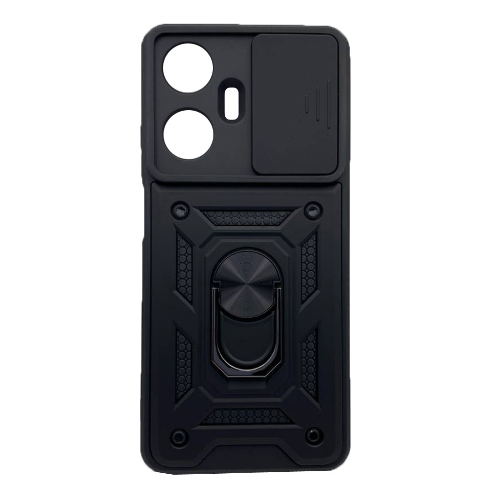 Чохол Camshield з кільцем і захистом камери для Realme C55/Narzo N55 Чорний-0
