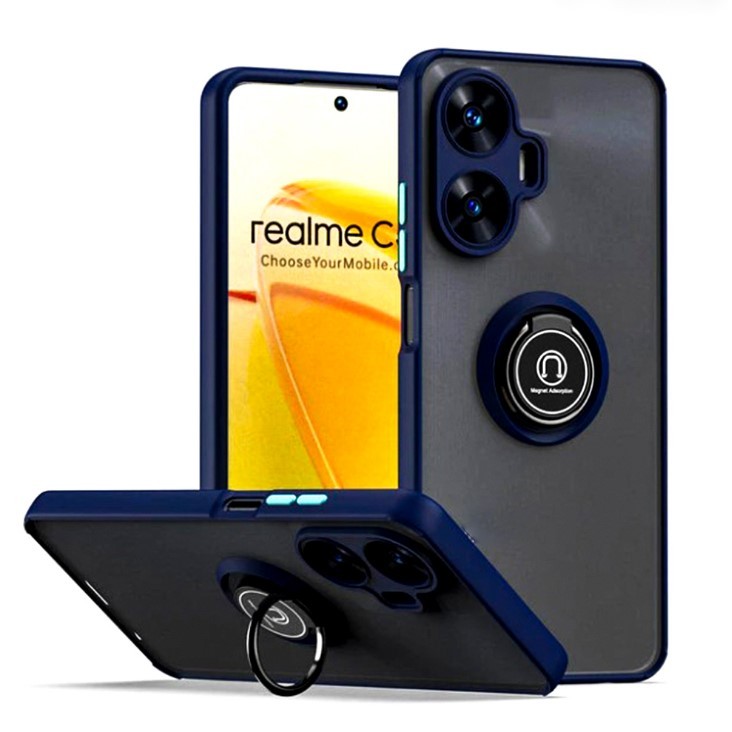 Накладка Totu Gingle Ring для REALME C55 темно-синя-0