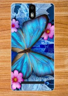 Накладка для Wileyfox Storm "Метелик блакитний" (силікон)-0