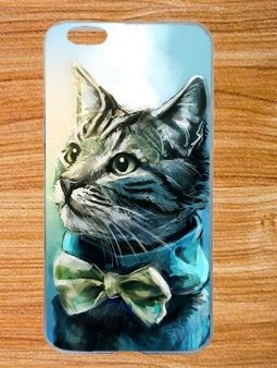 Накладка для Blackview A6 Plus "Кіт з метеликом" (силікон)-0
