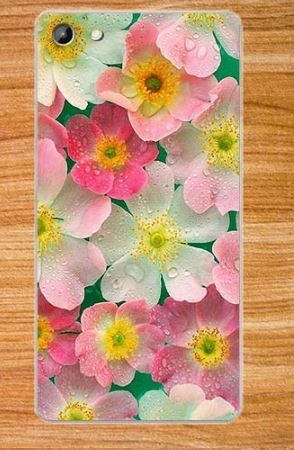 Накладка для Doogee Y300 "Квіти у росі" (силікон)-0