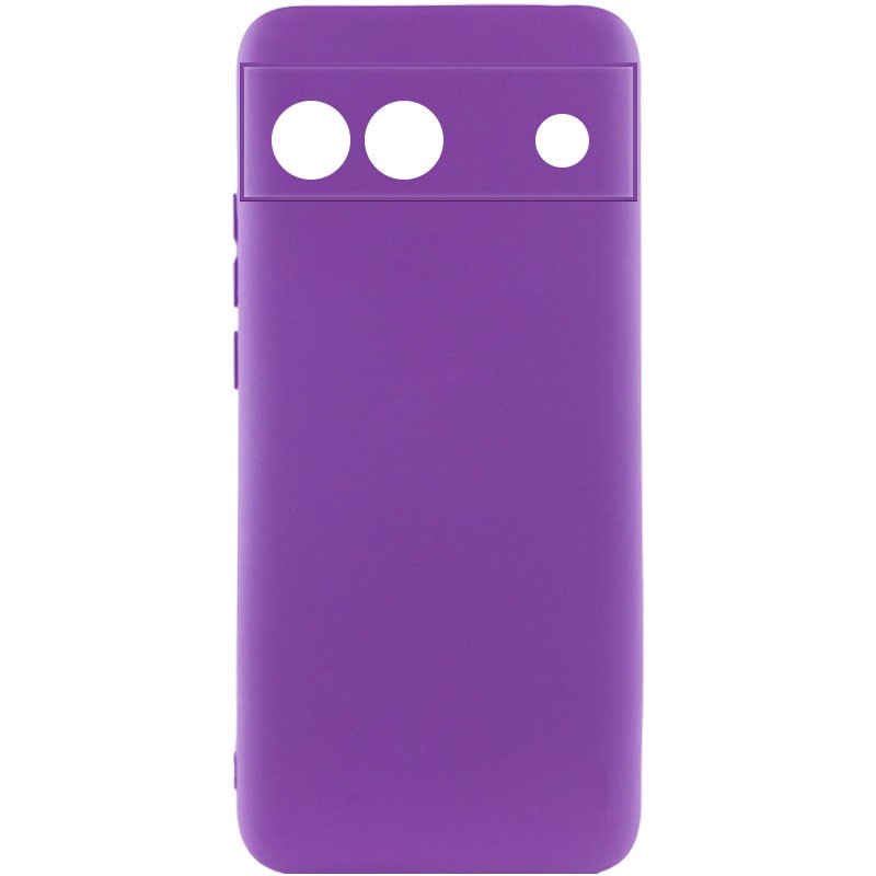 Silicone Cover Full Camera without Logo (A) для Gogle Pixel 6A (Purple)-0