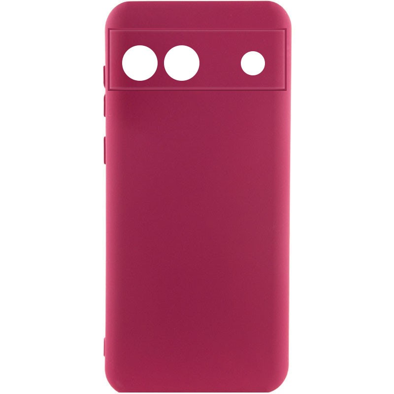 Silicone Cover Full Camera without Logo (A) для Gogle Pixel 6A (Marsala)-0