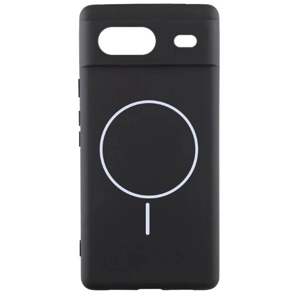 Silicone Case Full Protective (AA) with MagSafe для Google Pixel 7 (Black)-0