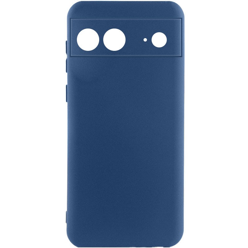 Silicone Cover Full Camera without Logo (A) для Gogle Pixel 7A (Navy blue)-0