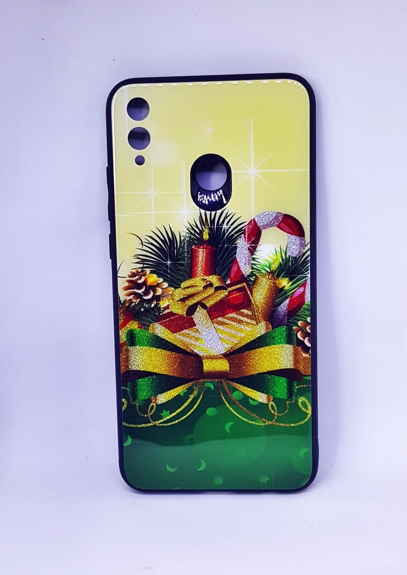 Чохол Glass Merry Christmas для Honor 8X Новорічний декор-0