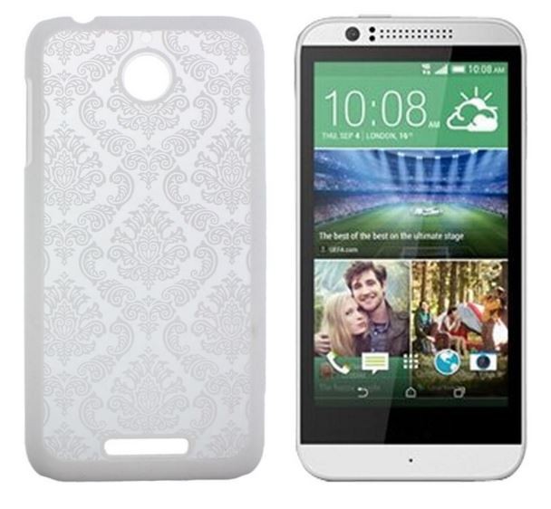 Накладка для HTC Desire 510 "Пейслі білі обід" (пластик)-0