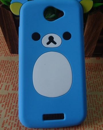 Накладка для HTC One S "Ведмедик" (блакитний) 3D-0