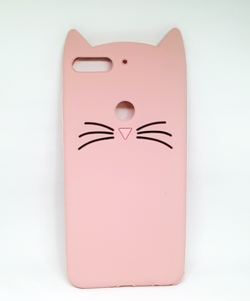 Накладка 3D Cat для Huawei Y7 Prime 2018/7C Pro/Enjoy 8 рожева-0
