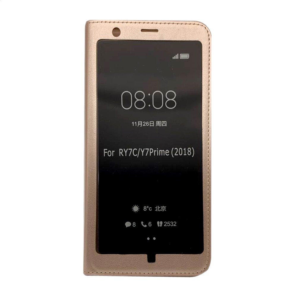Книжка Window для Huawei Y7 Prime 2018 рожеве золото-0