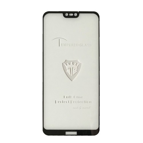 Захисне скло Full Glue PREMIUM Huawei P20 Lite з чорною рамкою-0