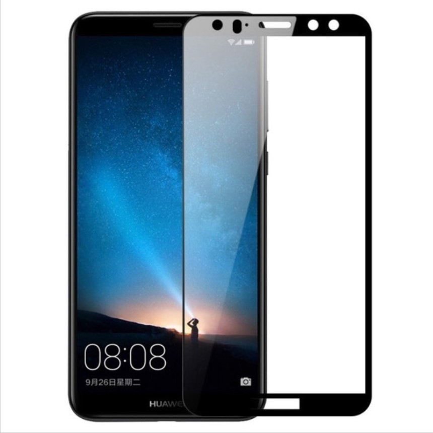 Захисне скло Full Glue для Huawei Mate 10 Lite з чорною рамкою-0