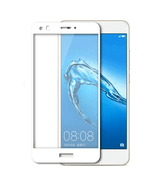 Захисне скло Silk Screen для Huawei Nova Lite 2017 white (поклейка рамкою)-0