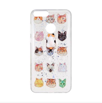 Накладка TPU 3D для Huawei P Smart  (FIG-LX1) / Enjoy 7S (Котики)-0