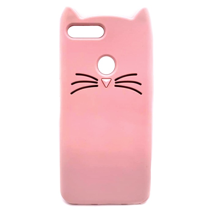 Накладка 3D Cat для Huawei P Smart пудрова-0