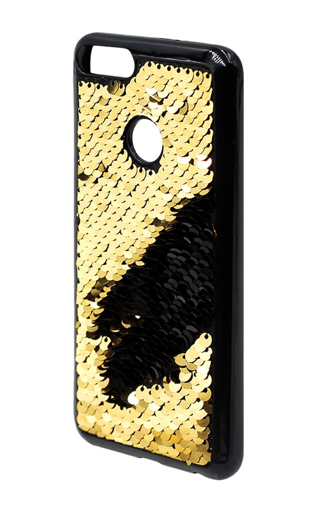 Накладка Sequins для Huawei P Smart  (FIG-LX1) / Enjoy 7S золота-1