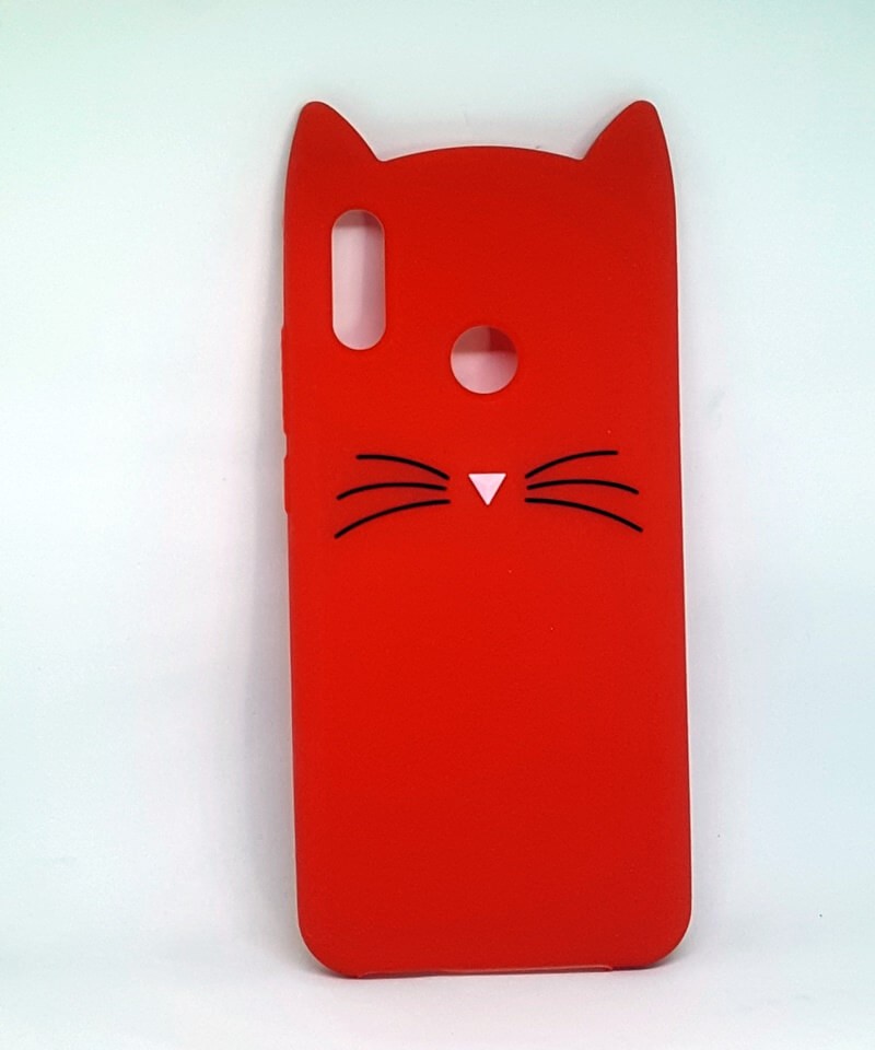 Накладка 3D Cat для  Huawei P Smart (2019) POT-LX1 / Honor 10 Lite (HRY-LX1) (Red)-0