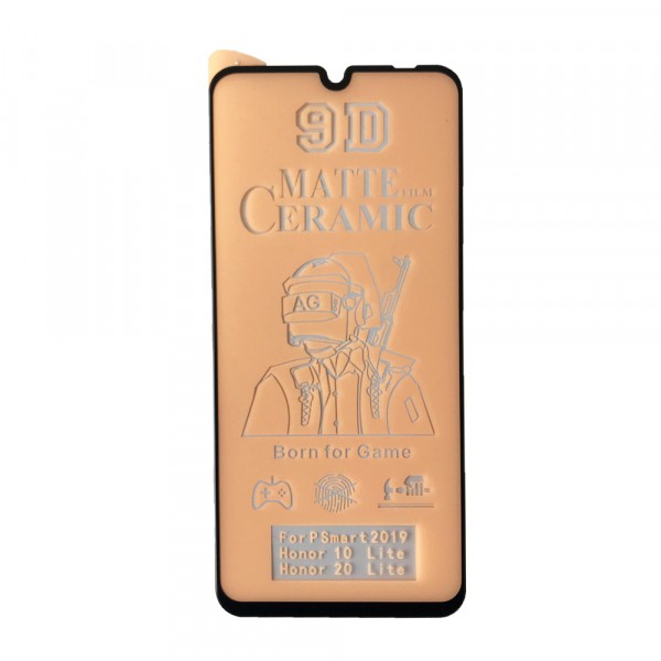 Гнучке скло Ceramic MATT для Huawei P Smart 2019 матове з чорною рамкою-0