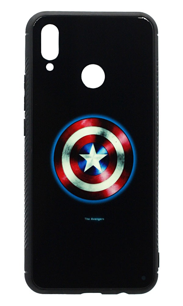Накладка LUMINOUS GLASS для  Honor 8X (Captain America)-0