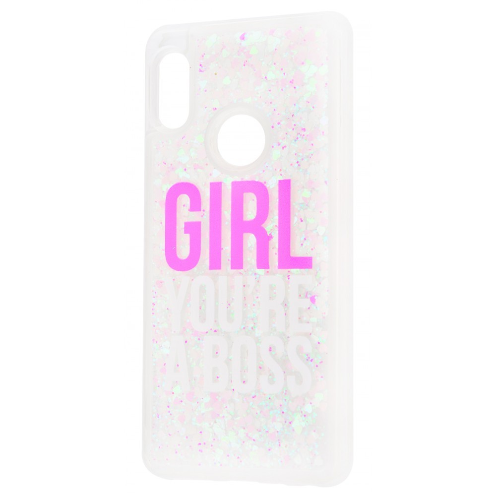 Накладка Lovely Stream для Huawei Y7 2019 (girl you are a boss pink)-0