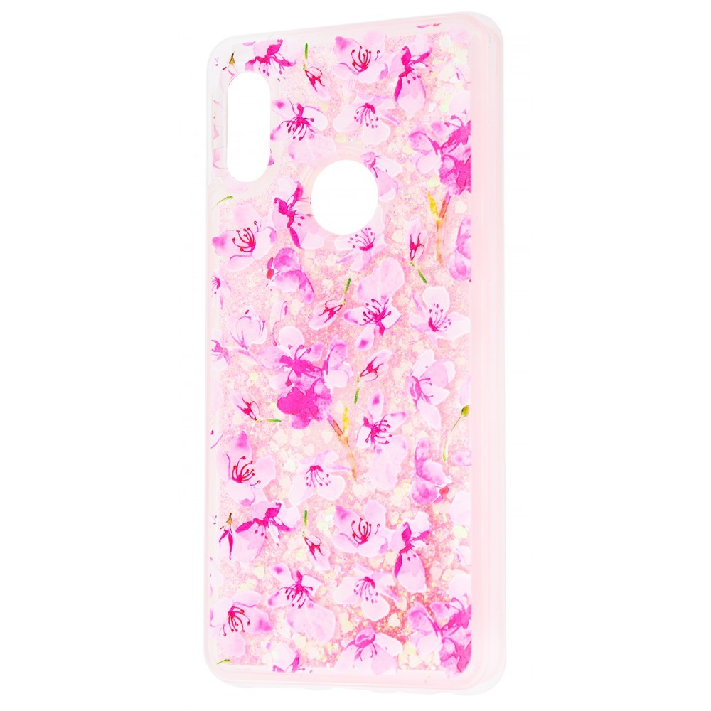 Накладка Lovely Stream для Xiaomi Mi A2 Lite / Redmi 6 Pro "more pink flowers" (переливається)-0