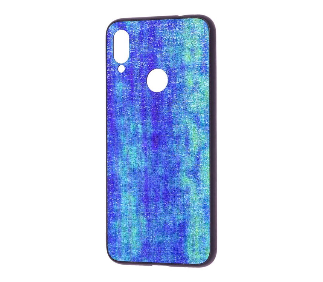 Holographic Leather Case для Huawei Y7 2019 (green/blue)-0