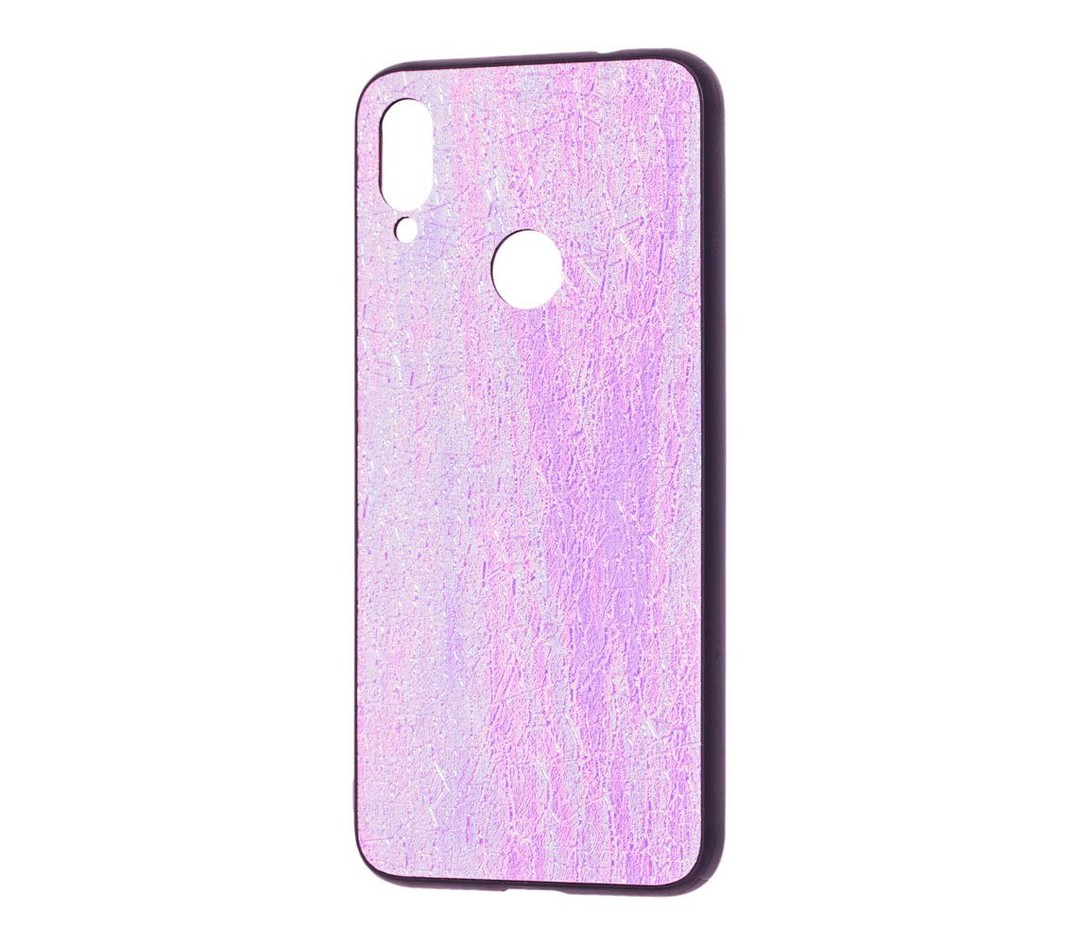Holographic Leather Case для Huawei Y7 2019 (purple)-0
