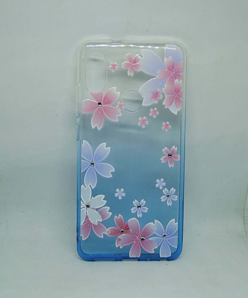 Накладка Glamour Ambre для Huawei Nova 4 "Квіти сині"-0