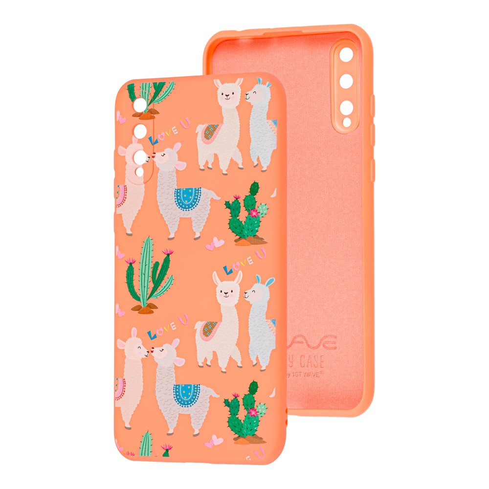WAVE Fancy для Huawei P Smart S/Y8p (llamas/peach)-0