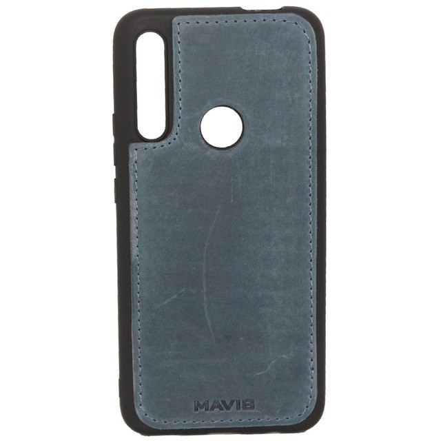 Накладка MAVIS для Huawei P Smart Z шкіряна синя-0