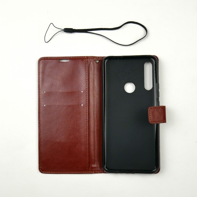 Книжка EcoCase для Huawei P Smart Z 2019/Y9 Prime 2019 коричнева-1