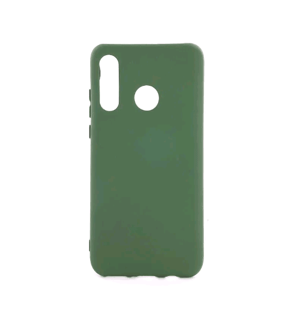 Silicone Case для Huawei P30 Lite (Темно-зелений)-0