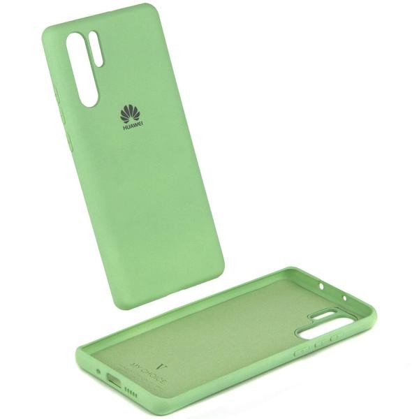 Чохол Silicone для HUAWEI P30 Pro (2019) матова силіконова салатова-0