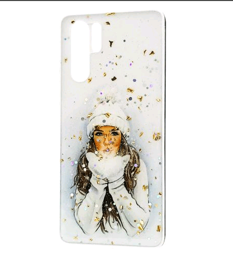 Накладка Mix Art для Huawei P30 Pro Дівчина в шапці і рукавичках-0