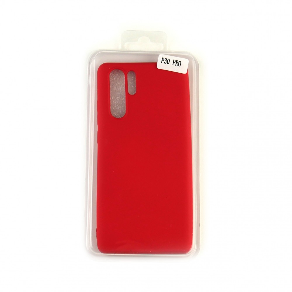 Silicone Case Full Cover Huawei P30 Pro червона-0