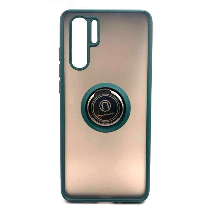 Накладка Totu Gingle Ring для Huawei P30 Pro Темно-зелений-0