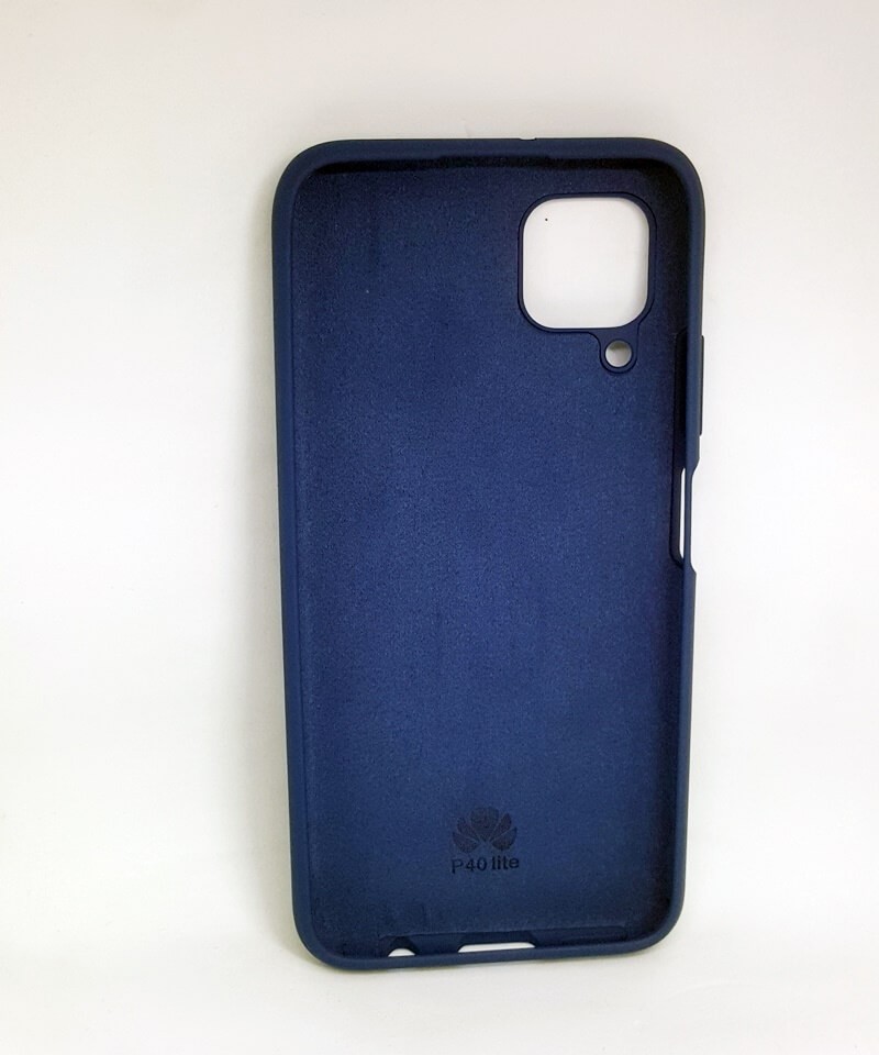 Silicone Cover Full Protective для Huawei P40 Lite (Navy Blue)-1