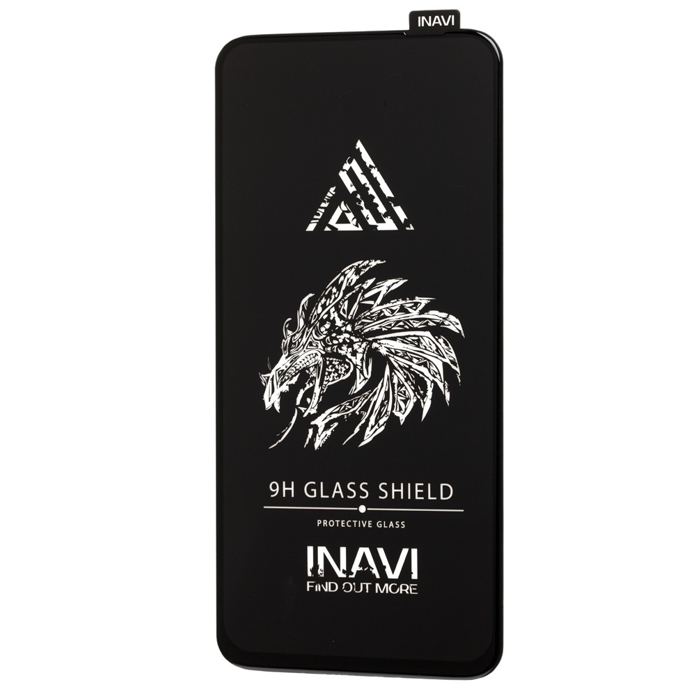 Захисне скло INAVI PREMIUM для Huawei P40 Lite з чорною рамкою-0