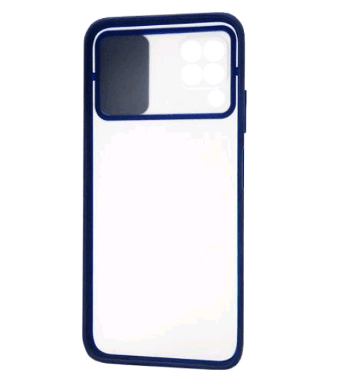 Накладка Camshield mate TPU для Huawei P40 Lite синя шторка-1