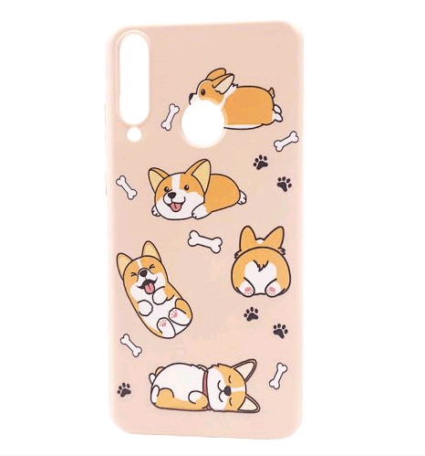 WAVE Fancy для Huawei P40 Lite E/Honor 9C/Y7p (corgi/pink sand)-0