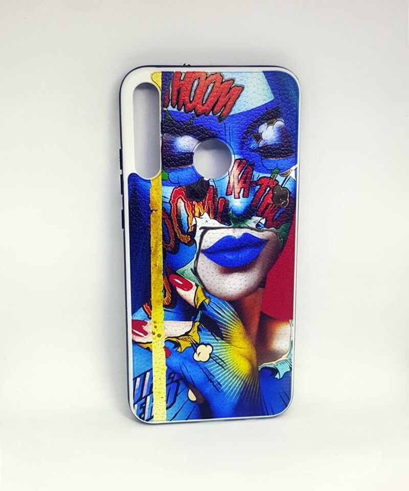 Накладка Fashion для Huawei P40 Lite E/Y7P Сині губи-0