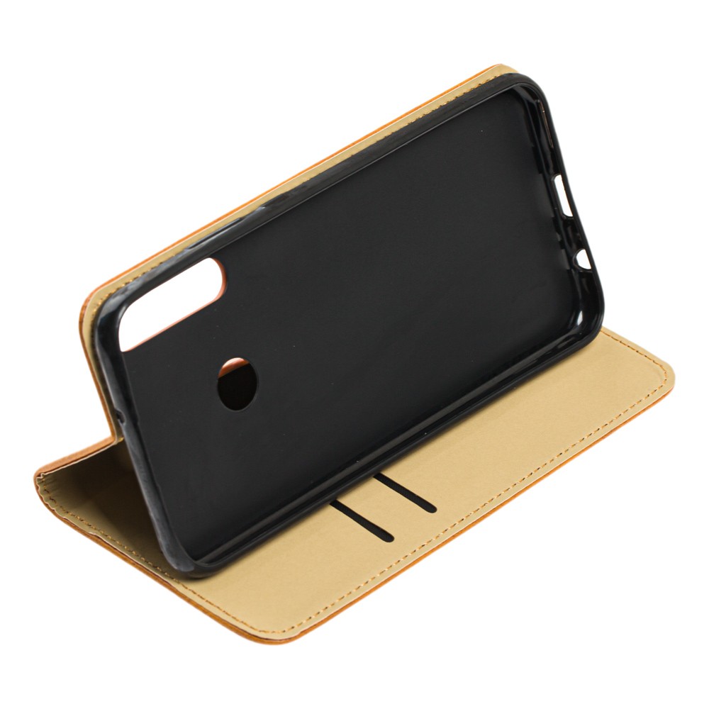 Книжка Black TPU Magnet для Huawei P40 Lite E Коричнева-1