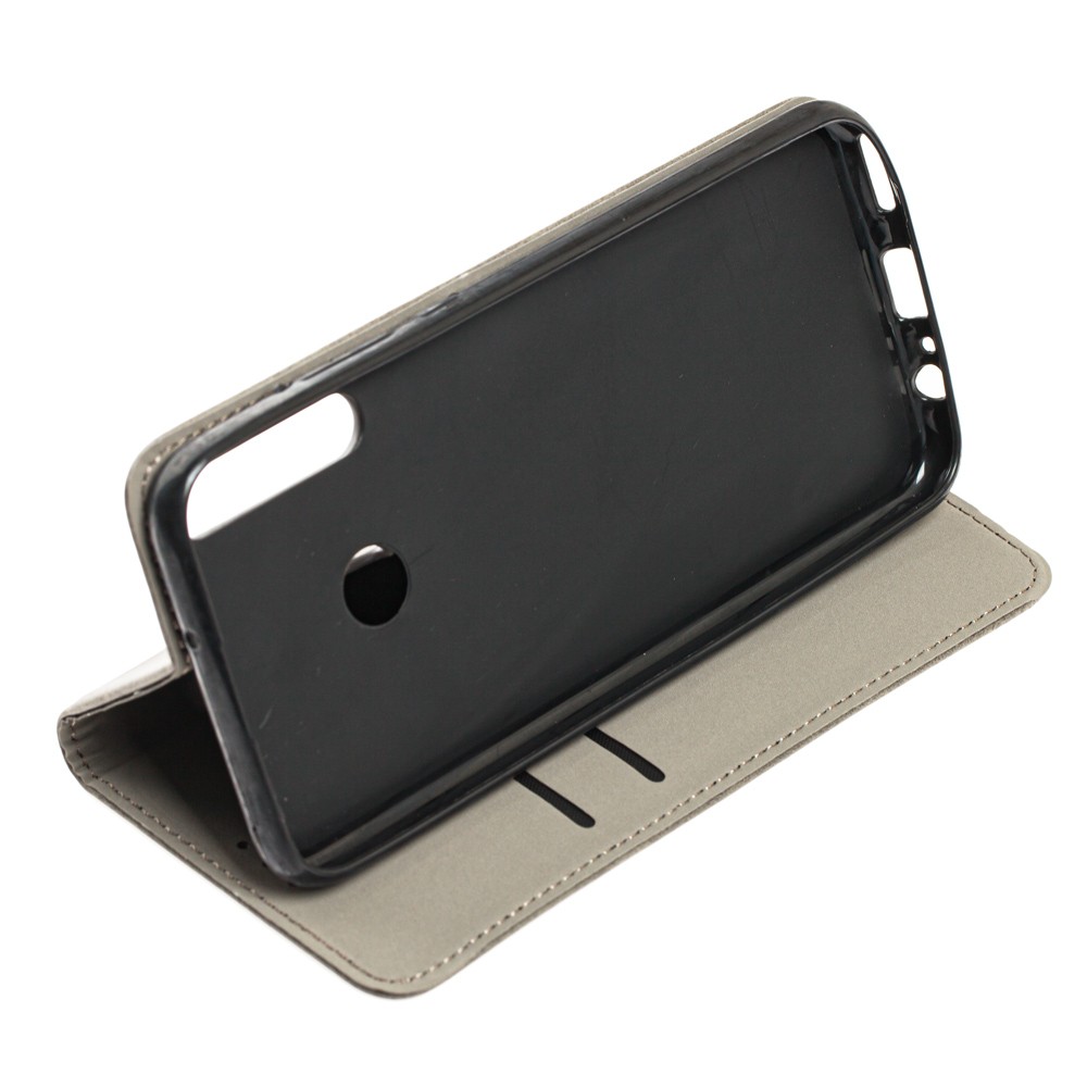 Книжка Black TPU Magnet для Huawei P40 Lite E Сіра-1