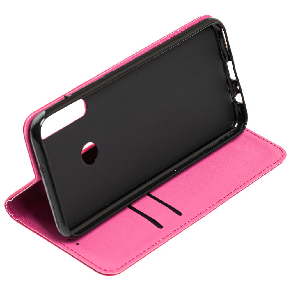 Книжка Black TPU Magnet для Huawei P40 Lite E Рожева-1