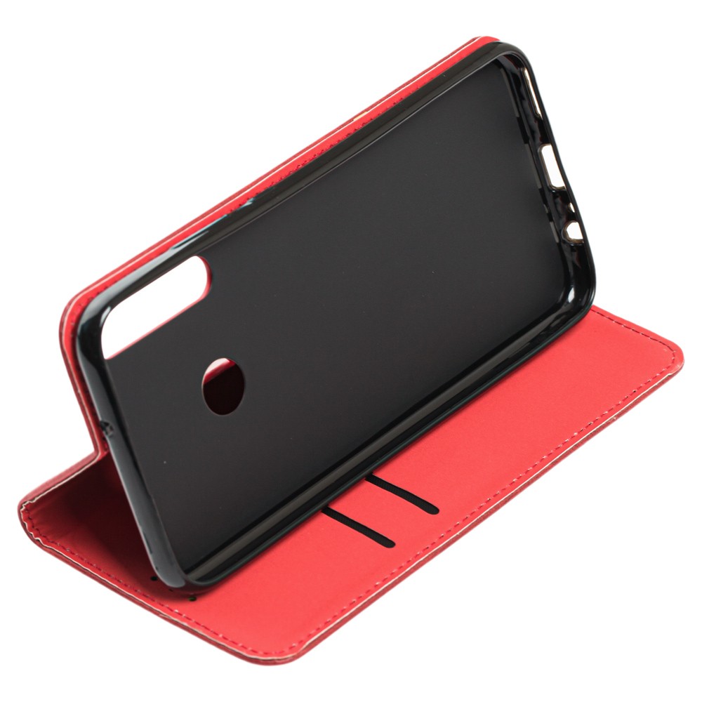 Книжка Black TPU Magnet для Huawei P40 Lite E Червона-1